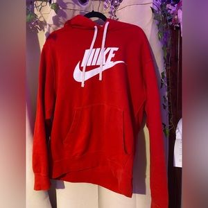 Red Nike hoodie